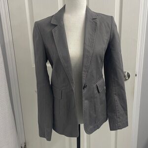 Women’s Mexx Cotton Blend Blazer 2 Pockets Fitted Grey Sz 38
